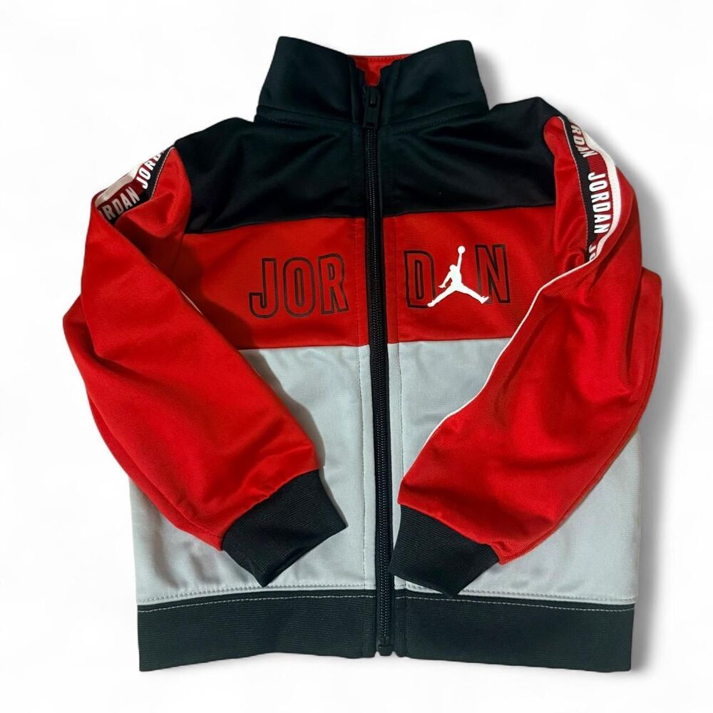 Air Jordan - Toddler Size 24 Months Logo - Full Zip Track Jacket Gray 24 M